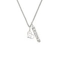 thumbnail image 2 of Delight Jewelry Silvertone Moose in Heart - Silvertone Be Strong and Courageous Bar Charm Necklace, 23", 2 of 4