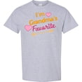 thumbnail image 3 of Inktastic I'm Grandma's Favorite with Arrow and Hearts in Pink T-Shirt, 3 of 5