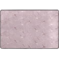 thumbnail image 4 of SKYSONIC Gold Rose Geometric Non-Slip Area Rug, Pink Bling Floor Carpet Comfort Floor Mats Decor for Indoor Front Porch Living Room Bedroom Kitchen, 36"x24", 4 of 5
