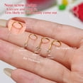 thumbnail image 2 of 6pcs Nose Studs - 316L Surgical Steel Corkscrew Nose Rings 18G/20G/22G Nose Piercing Stud 1.5 mm 2 mm 3 mm CZ Screw Nose Rings Studs Nostril Piercing Jewelry for Women Men, 2 of 7