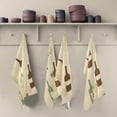 thumbnail image 2 of Wine Glasses Bottle Tea Towels Set of 1 Retro Vintage Kitchen Dish Cloth with Hanging Loop, 18"x28"Lint-Free Absorbent Towel for Kitchen Drying Wiping and Cleaning, 2 of 7