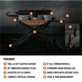 thumbnail image 4 of 2-Burner 28" Propane Flat Top Grill with Flex-fold Legs, Gray, 4 of 12