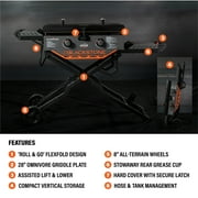 Blackstone Adventure Ready Outdoor Griddle, 2-Burner 28 Propane Flat Top Grill with Flex-fold Legs, Gray