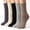 (Charcoal, Cream, Black, Gray, Taupe), variant on 5 Pairs Women Classic Cable Knit Crew Socks Assorted Colors Mid Calf Boots Casual Socks