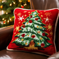 thumbnail image 5 of Kit de gancho de pestillo Paquete de almohada de nudo Patrón navideño Kits de gancho de pestillo de bordado Funda de almohada de cojín Juego de kussen para costura DIY, 5 of 5