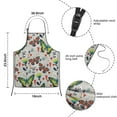 thumbnail image 3 of Gray Red Flower Butterfly Pattern Kids Aprons for Girls and Boys,Adjustable Neck Strap Toddler Aprons for Kids Cooking Baking, 3 of 6