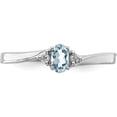 thumbnail image 5 of Sterling Silver Rhodium-Plated Aquamarine/Diamond Birthstone Ring (Size 7) Made In India qbr25mar-7, 5 of 5