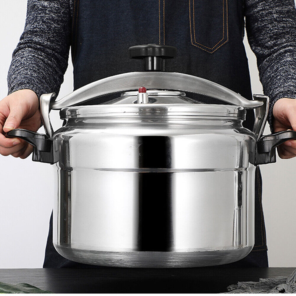 7L-11L Aluminium Pressure Cooker Quick with Lid Latch Indicator Explosion-Proof