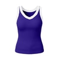 thumbnail image 6 of Women Tank Tops Round Neck Sleeveless Backless Summer Ribbed Fitted Cami Shirts, 6 of 6
