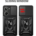 thumbnail image 6 of for Realme 10 4G Case with Slide Camera Cover, Military Grade Drop Protective Phone Cover Case with Ring Kickstand for Realme 10 4G SJ Red, 6 of 9