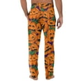 thumbnail image 5 of WTOBBY Men's Knitted Halloween Print Pocket Casual Pajama Pants for Home Lounge Wear,Soft Comfortable Sleepwear with Spooky Design, Ideal for Relaxation and Halloween Gifting,Orange 2XL, 5 of 8