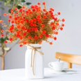 thumbnail image 4 of Artificial Flowers Outdoor Fake Flower - 20 Bundles Faux Plastic Outdoors Flowers Plants Greenery Shrubs for Outside Indoor Garden Porch Window Box Decoration(Red), 4 of 5