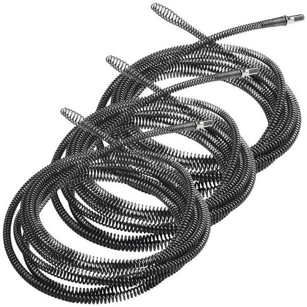 Destapador de Tubos SnakeTol05m 3Pzas 5m ó 118" Longitud Desatascador Acero Inoxidable.