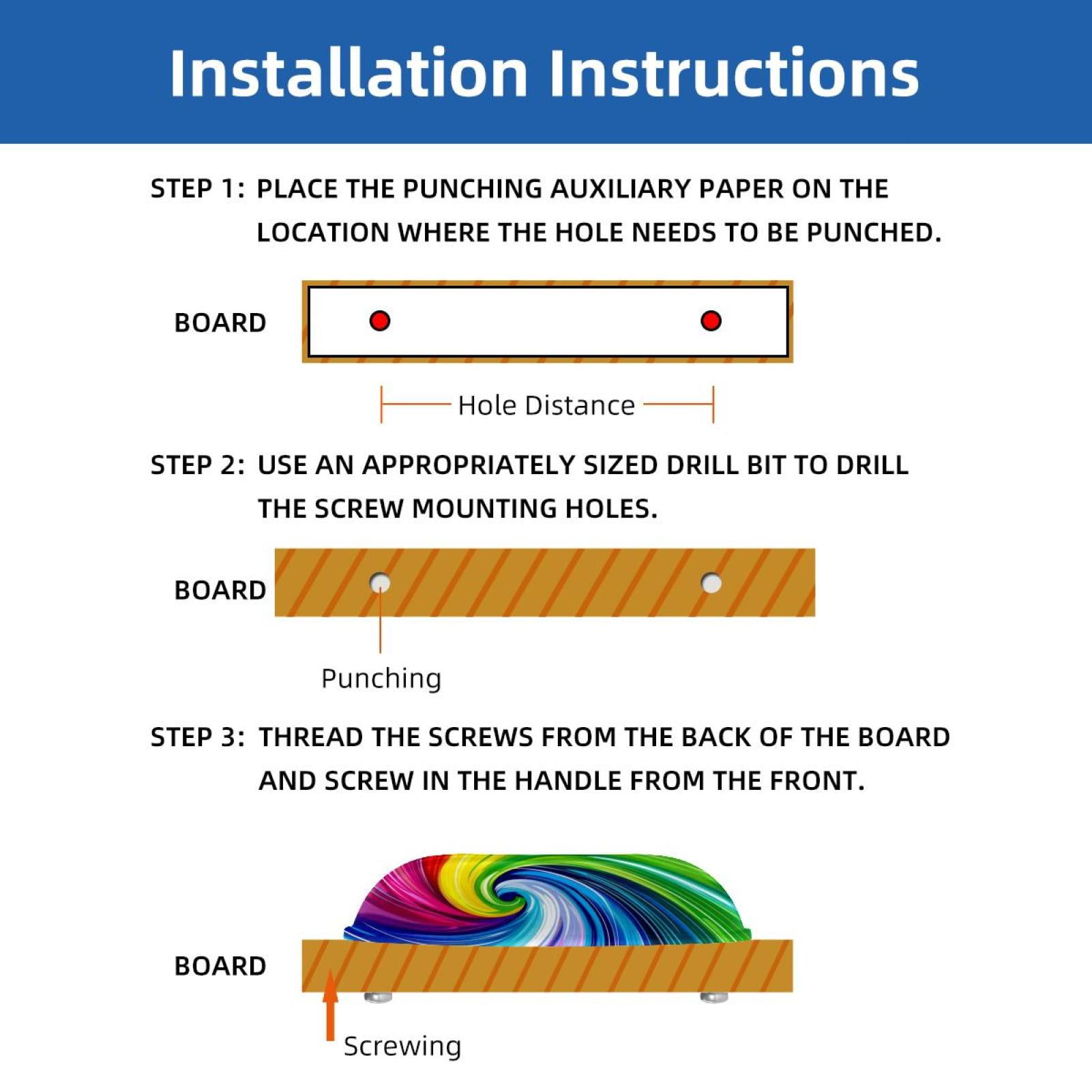 PhooArto 6 Pcs Cup Drawer Pulls, Colorful Swirl Rainbow Shell Shape Handles Cabinet Knobs for Dresser Cupboard Closet Wardrobe with Screws