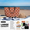 thumbnail image 4 of Goofa 70s Retro Style Print Beach Bags Waterproof Beach Tote Bag Zipper Sandproof Swim Pool Bag Large Tote Beach Vacation Travel, 4 of 6