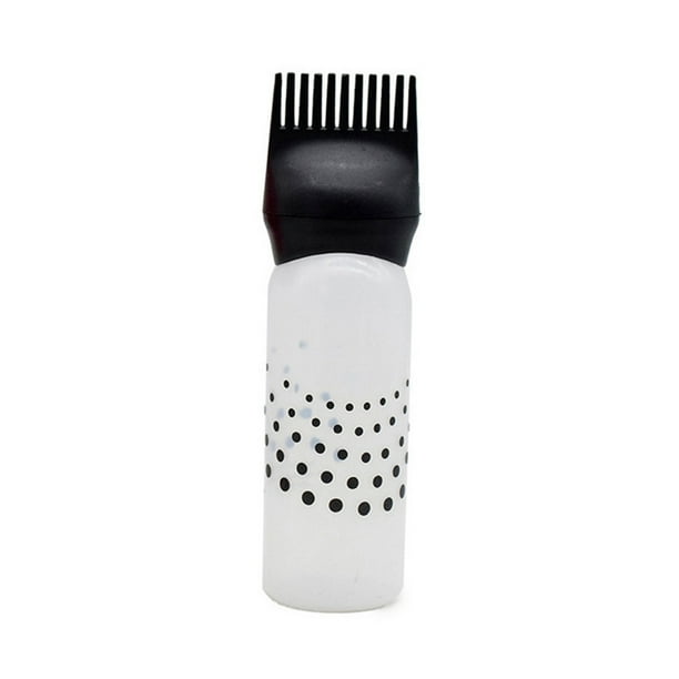 Vogacara Botella aplicadora de tinte para el cabello portátil para salón, dispensador de cepillo dispensador de relleno lavable, accesorios de Cuidado del cabello Negro Vogacara CE014941-01B