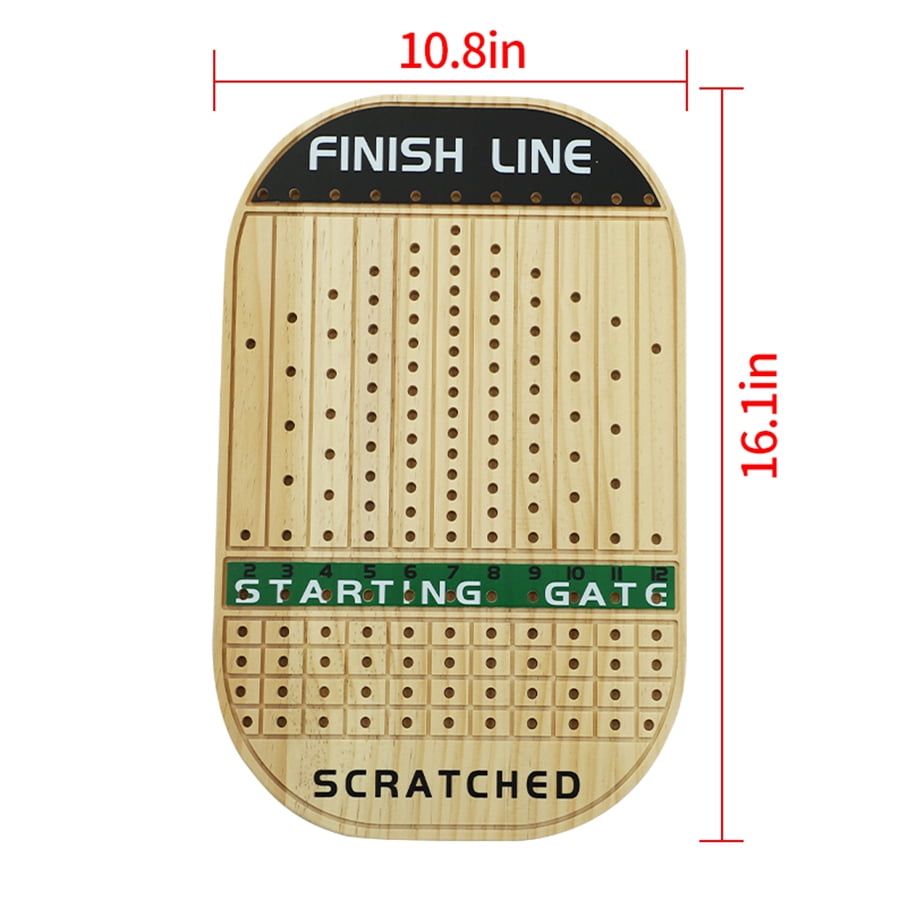 HOROW Horse Race Classic Board Game, Wood Log