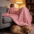 thumbnail image 4 of PBAZIH Flannel Fleece Blanket Soft Cozy Throw for Couch Bed Home Office Travel Lightweight Thick Striped Design Ideal for Lounging Napping or Extra Warmth, 4 of 6