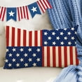 thumbnail image 3 of 4th of July Patriotic Lumbar Decorative Rectangle Pillow Cover 12 x 20, America USA Stars Stripes Porch Patio Outdoor Pillowcase, American Independence Day Sofa Couch Cushion Case Home Decor, 3 of 5