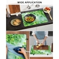 thumbnail image 5 of Large Induction Cooktop Protector Mat St. Patrick's Day Stove Top Covers for Electric Stove, Spring Botanical Green Leaves Clovers Decorative Stove Burner Cover Mats, Glass Top Stove Cover, 5 of 7