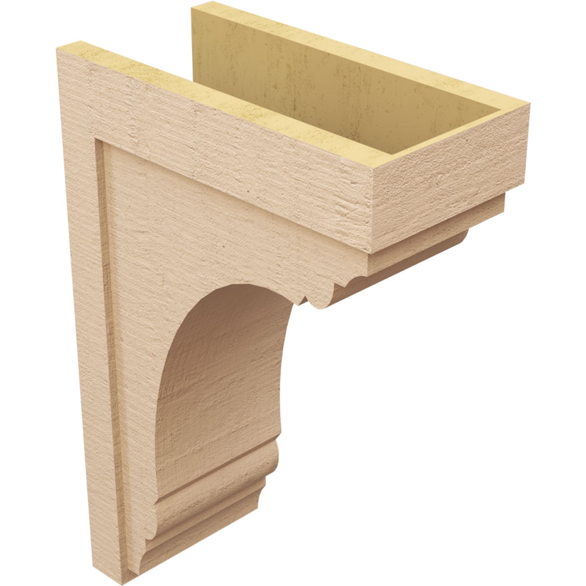 10"W x 20"D x 30"H Classic Warren Rough Cedar Woodgrain TimberThane Corbel, Primed Tan