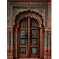 thumbnail image 1 of QISVANSET Intricate Indian Door Canvas Wall Art 15.75x11.81 Inches, 1 of 5