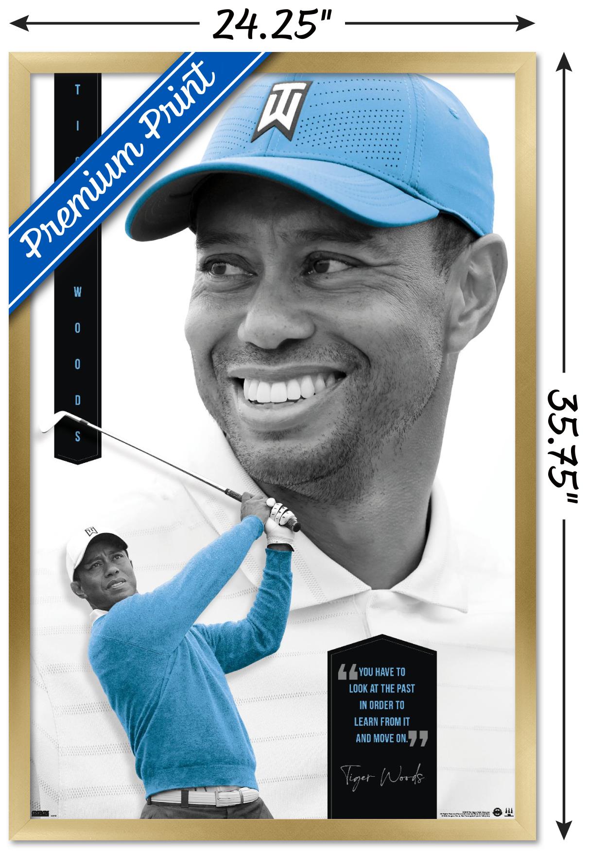 Tiger Woods - Learn From It Wall Poster, 22.375" x 34" Framed