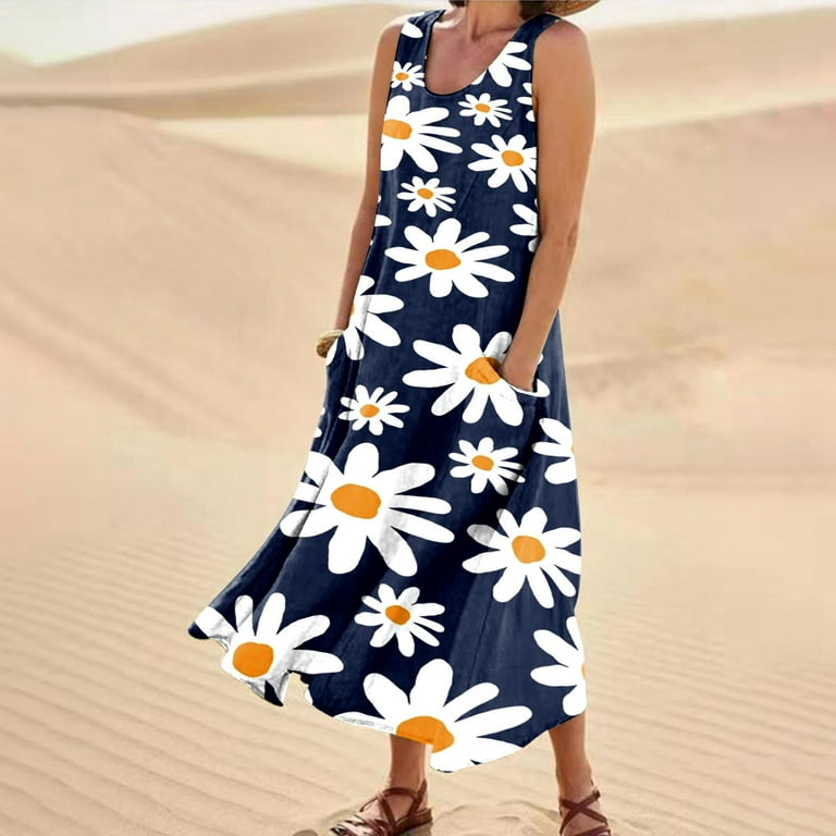 Cotton fit and flare summer dresses sale