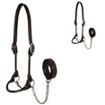 thumbnail image 6 of Derby Originals L Adjustable Leather Horse Show Halter, Black, 6 of 7
