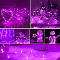 thumbnail image 2 of czcpp-24 Pack LED Fairy Lights Battery Operated String Lights Waterproof Silver Wire, 7 ft 20 LED Firefly Starry Moon Lights Mason Jar Lights for Valentine's Day Wedding Party Bedroom Christmas Pink, 2 of 4