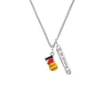 thumbnail image 2 of Delight Jewelry Silvertone I love Softball - Red Heart Silvertone Be Strong and Courageous Bar Charm Necklace, 23", 2 of 4