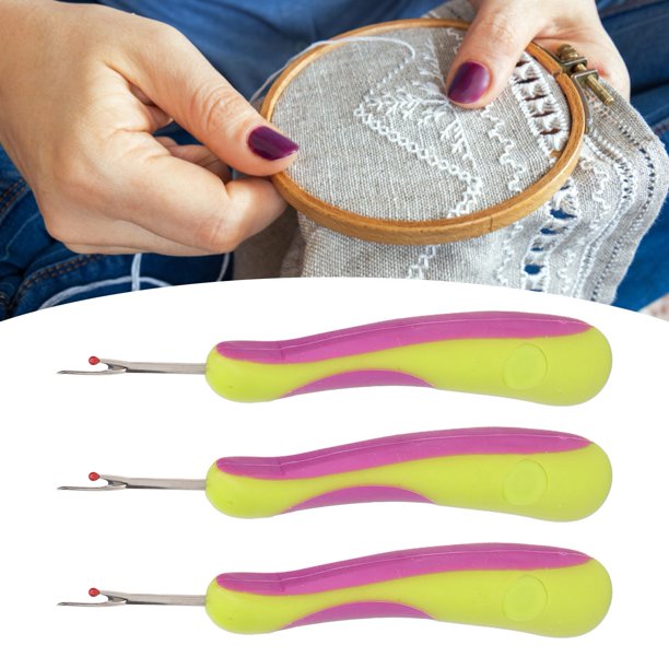Removedor De Hilos, Herramienta Para Desgarradores De Costuras, Ergonómico Resistente De Acero Inoxidable, Alta Nitidez Con Sombrero Transparente Para Coser