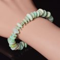 thumbnail image 5 of Natural Australian Chrysoprase 8-10mm Nugget Chips Shape Smooth Cut Beads Stretchable Bracelet for Men & Women., 5 of 5