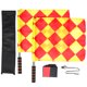 thumbnail image 4 of KAKOWELY 1 juego de banderas de fútbol, tarjetas rojas y amarillas con lápiz, juego de banderas de árbitro de fútbol, silbatos de árbitro para deportes, 4 of 4