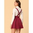 thumbnail image 5 of DARING DIVA Women's High Waist Brace Lace Mini Suspender Skirt XS Burgundy, 5 of 6