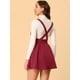 thumbnail image 5 of INSPIRE CHIC Faldas Con Tirantes De Cintura Alta Para Mujer Con Cordones Y Minifalda Con Tirantes borgo?a S, 5 of 6