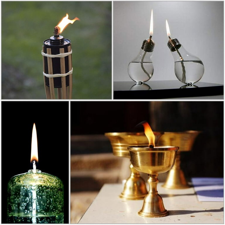 Cotton & Fiberglass Oil Candle, Lamp & Tiki Replacement Wicks