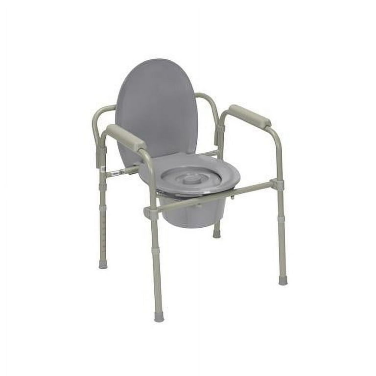 Commode with fixed arms, steel, adjustable height, x-wide bariatric, 1 each Commode with fixed arms, steel, adjustable height, x-wide bariatric, 1 each