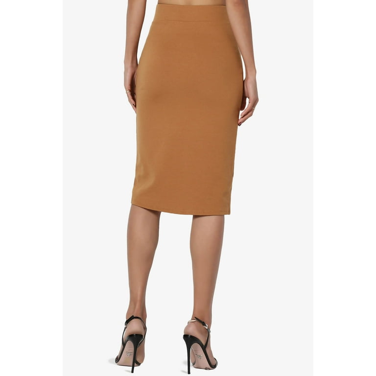 Brown ponte pencil skirt hotsell