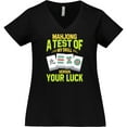 thumbnail image 3 of Inktastic Mahjong Women's Plus Size V-Neck T-Shirt, 3 of 5