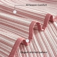 thumbnail image 3 of Mainstays Essentials Full/Queen Stripe Quilt, Red Rust Coverlet, Lightweight & Reversible Bedding, 3 of 9