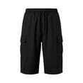 thumbnail image 3 of FhsagQ Male Cargo Short Pants for Men with Slanted Front Pockets and Backless Design for Utility Workwear Black Size L, 3 of 8