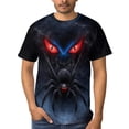 thumbnail image 4 of LAOLIUSN Men’s Graphic T-Shirt Spider Web Print, All Over Spider Pattern Tee, Short Sleeve Crewneck,Sizes S-4XL, 4 of 7