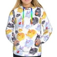 thumbnail image 4 of Hoodies for Women - Cute Hamster Black White Yellow Comfrt Colour Drawstring Women'S Fashion Hoodies & Sweatshirts, Fall Outfits Clothes for Women 2024 Pullover with Kangaroo Pocket, 4 of 7