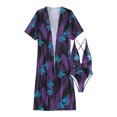 thumbnail image 1 of Bikini ajustado con estampado de hojas y flores para mujer, traje de baño cómodo de una pieza con agujeros para mujer OAVQHLG3B Store  lin121212, 1 of 4
