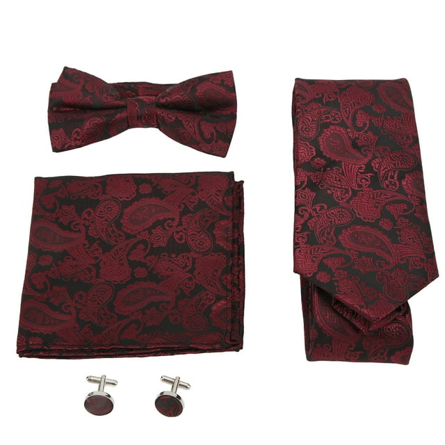 Conjunto de corbata para hombre, clásico, elegante, con textura exquisita, Kit de corbata, pañuelo, pajarita, gemelos para bodas, fiestas, negocios