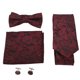 thumbnail image 3 of Conjunto de corbata para hombre clásico elegante exquisita textura corbata kit pañuelo pajarita gemelos para bodas, 3 of 8