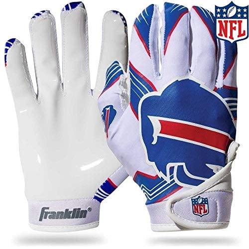 Guantes de receptor de fútbol Franklin Sports Buffalo Bills Youth