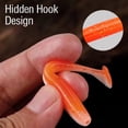 thumbnail image 4 of 10pcs Tail bait 5.5 cm/7cm/9cm Two Color Paddle Swimmers Soft Lure Silicone Wobbler Long Throw Artificial Worm, 4 of 8