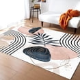 thumbnail image 2 of Abstract Boho Art Lines Area Rug Modern Minimalist European Geometric Large Rugs Indoor Non Slip Machine Washable Breathable Durable Carpet Front Entrance Floor Decor 5x8 Non-slip, 2 of 5